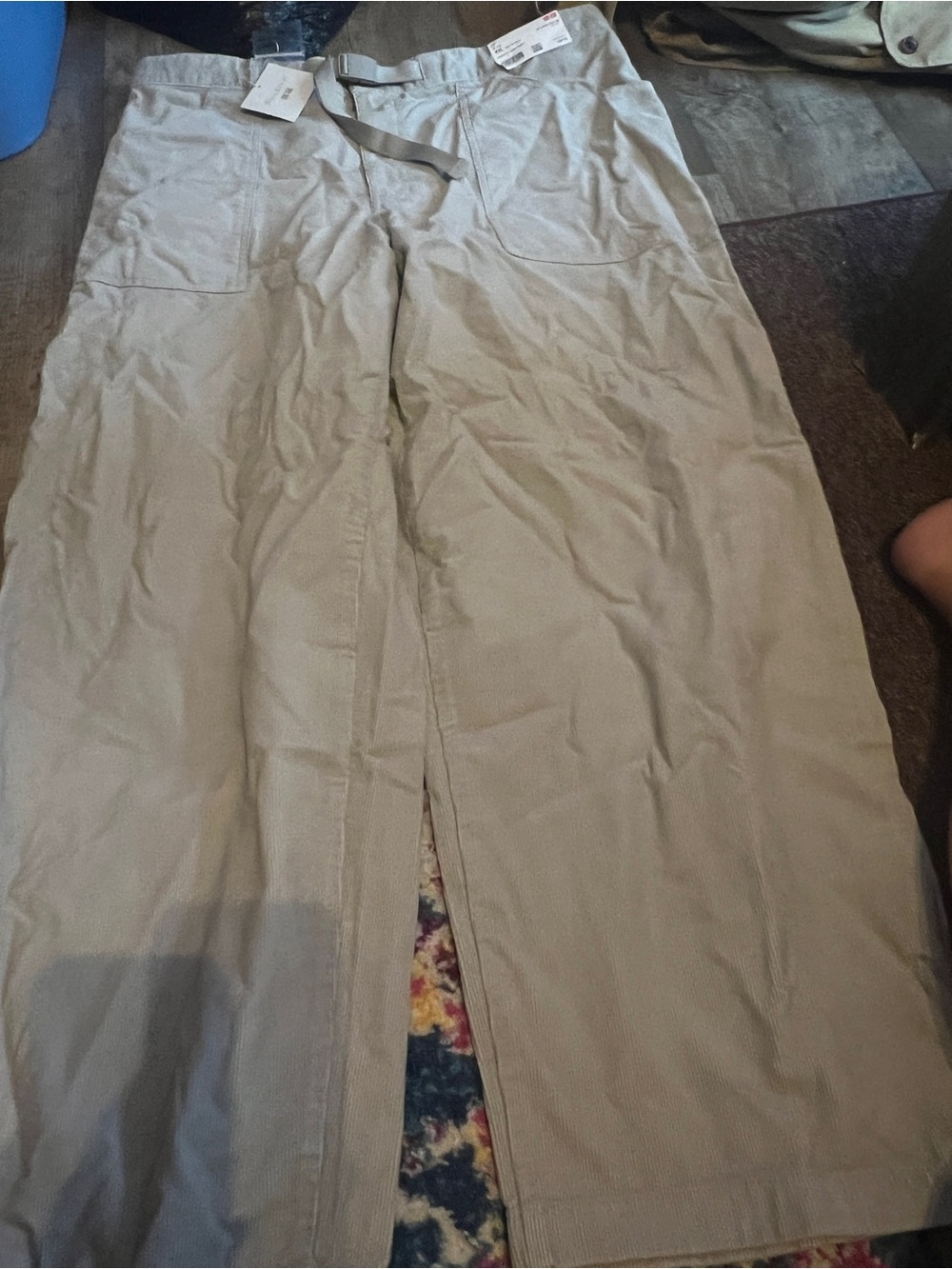 NWT Uniqlo Men's Wide-Leg Casual Pants in Light Gray